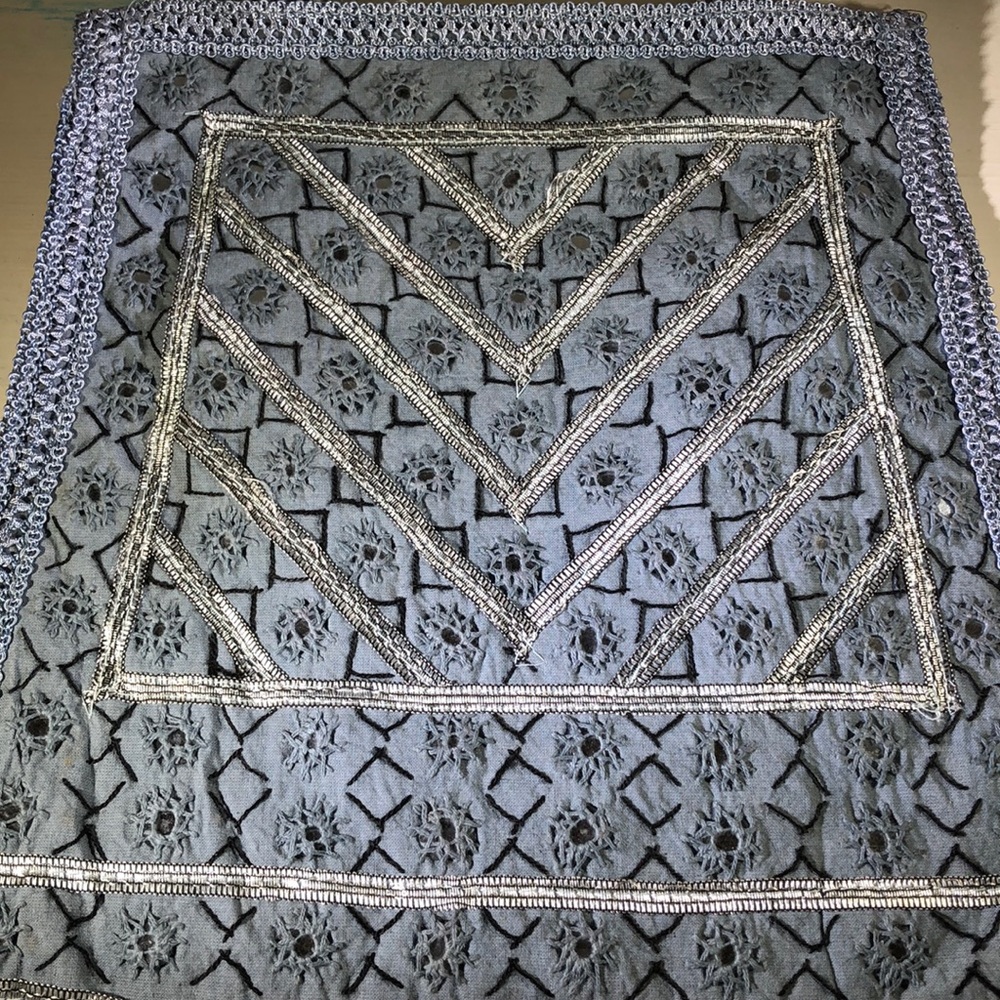 Fabric pale blue eyelet purse tote NEW 🌸